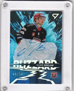 Okuliar Oliver SportZoo Tipsport 2023-24 I.série Blizzard AUTO /50 č.BLS-OO