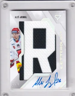 Jergl Aleš SportZoo Tipsport 2023-24 I.série Letterology AUTO /9 č.LL-AJ