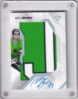 Järvinen Matti SportZoo Tipsport 2023-24 I.série Letterology AUTO /9 č.LL-MJ