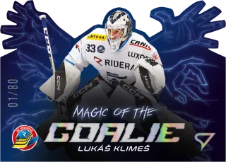 Klimeš Lukáš SportZoo Tipsport 2023-24 I.série Magic of the Goalie Die Cut /80 č.MG-04