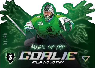 Novotný Filip SportZoo Tipsport 2023-24 I.série Magic of the Goalie Die Cut /80 č.MG-13