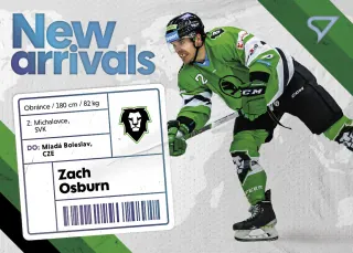 Osburn Zach SportZoo Tipsport 2023-24 I.série New Arrival č.NA-12