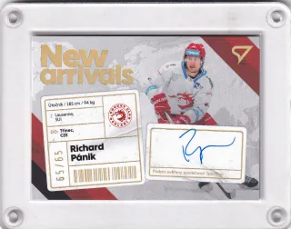 Pánik Richard SportZoo Tipsport 2023-24 I.série New Arrival Auto /65 č.NAS-RP