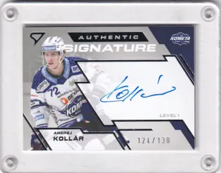Kollár Andrej SportZoo Tipsport 2023-24 I.série Authentic Signature - Level 1  xxx/130 č.SL1-AK