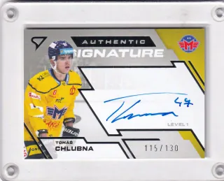 Chlubna Tomáš SportZoo Tipsport 2023-24 I.série Authentic Signature - Level 1  xxx/130 č.SL1-CH