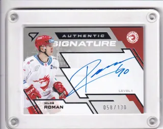 Roman Miloš SportZoo Tipsport 2023-24 I.série Authentic Signature - Level 1  xxx/130 č.SL1-MR