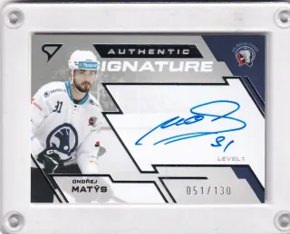 Matýs Ondřej SportZoo Tipsport 2023-24 I.série Authentic Signature - Level 1  xxx/130 č.SL1-OM