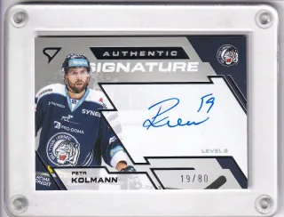 Kolmann Petr SportZoo Tipsport 2023-24 I.série Authentic Signature - Level 2 xx/80 č.SL2-KO