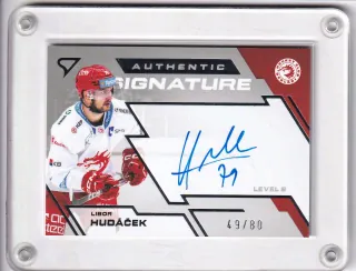Hudáček Libor SportZoo Tipsport 2023-24 I.série Authentic Signature - Level 2 xx/80 č.SL2-LH