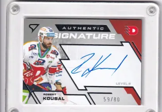 Kousal Robert SportZoo Tipsport 2023-24 I.série Authentic Signature - Level 2 xx/80 č.SL2-RK