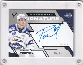 Pospíšil Kristián SportZoo Tipsport 2023-24 I.série Authentic Signature - Level 3 xx/40 č.SL3-KP