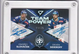 Slováček,Sideroff Ondřej,Deven SportZoo Tipsport 2023-24 I.série Team Power Dual AUTO /25 č.TPS-KLA