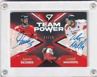 Škůrek,Nahodil David,Lukáš SportZoo Tipsport 2023-24 I.série Team Power Dual AUTO /25 č.TPS-OLO