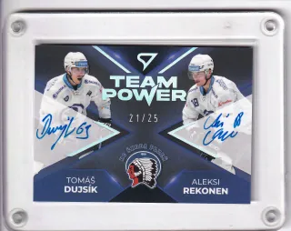 Dujsík,Rekonen Tomáš,Aleksi SportZoo Tipsport 2023-24 I.série Team Power Dual AUTO /25 č.TPS-PLZ