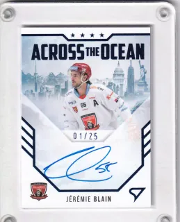 Blain Jérémie SportZoo Tipsport 2023-24 II.série Across The Ocean Auto /25 č.AOS-JB