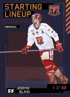 Blain Jérémie SportZoo Tipsport 2023-24 II.série Starting Lineup 1of60 č.SL-08