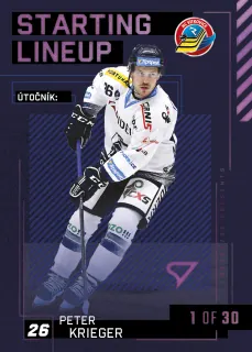 Krieger Peter SportZoo Tipsport 2023-24 II.série Starting Lineup 1of30 č.SL-23