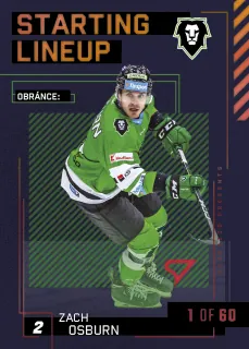 Osburn Zach SportZoo Tipsport 2023-24 II.série Starting Lineup 1of60 č.SL-56