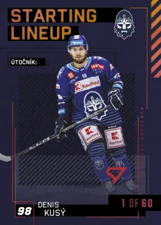 Kusý Denis SportZoo Tipsport 2023-24 II.série Starting Lineup 1of60 č.SL-83
