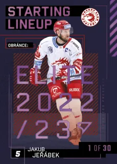 Jeřábek Jakub SportZoo Tipsport 2023-24 II.série Starting Lineup 1of30 č.SL-87