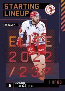 Jeřábek Jakub SportZoo Tipsport 2023-24 II.série Starting Lineup 1of60 č.SL-87