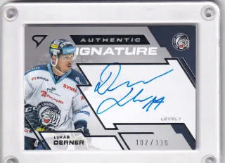 Derner Lukáš SportZoo Tipsport 2023-24 II.série Authentic Signature Level 1 xxx/130 č.SL1-LD