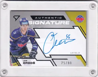 Ordoš Jan SportZoo Tipsport 2023-24 II.série Authentic Signature Level 2 xx/80 č.SL2-OR