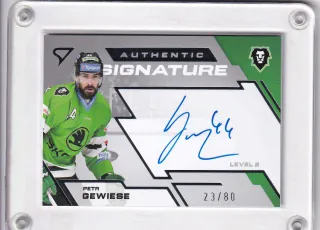 Gewiese Petr SportZoo Tipsport 2023-24 II.série Authentic Signature Level 2 xx/80 č.SL2-PG