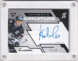 Hladoník Jan SportZoo Tipsport 2023-24 II.série Authentic Signature Level 3 xx/40 č.SL3-JH
