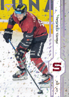 Kousal Pavel SportZoo Tipsport 2024-25 I.série Puck Marks (fialové) č.50