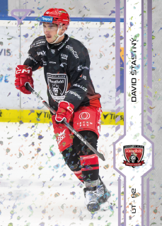 Šťastný David SportZoo Tipsport 2024-25 I.série Puck Marks (fialové) č.143