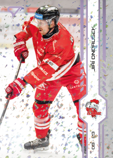 Ondrušek Jiří SportZoo Tipsport 2024-25 I.série Puck Marks (fialové) č.167