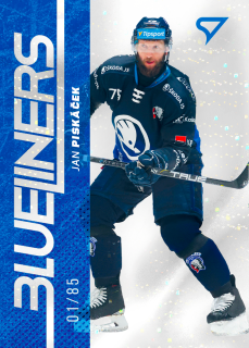 Jan Piskáček  SportZoo Tipsport 2024-25 I.série Blueliners Holo Ice x/85 č.BL-31