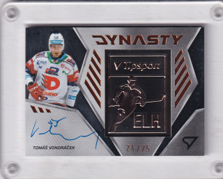 Tomáš Vondráček  SportZoo Tipsport 2024-25 II.série Dynasty  Copper Logo x/25 č.DYS-TV