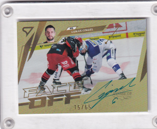 Lukáš Cingel  SportZoo Tipsport 2024-25 II.série Face-Off AUTO /65 č.FOS-LC