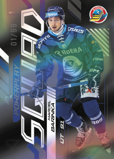 Marcel Barinka SportZoo Tipsport 2024-25 II.série Powerplay Squad Black Rainbow /99 č.PS-56