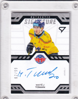 Matěj Toman SportZoo Tipsport 2024-25 II.série Authentic Signature Level 1 xx/99 č.SL1-TO