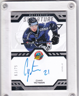 Chad Yetman SportZoo Tipsport 2024-25 II.série Authentic Signature Level 2 xx/75 č.SL2-CY