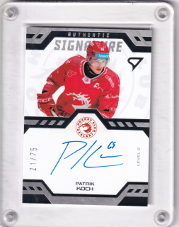 Patrik Koch SportZoo Tipsport 2024-25 II.série Authentic Signature Level 2 xx/75 č.SL2-PK
