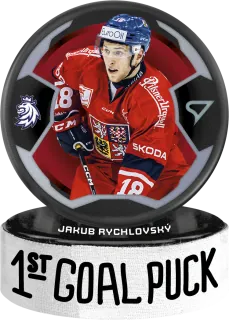 Rychlovský Jakub SportZoo ČR Reprezentace 2024 1st Goal Puck č.GP-15
