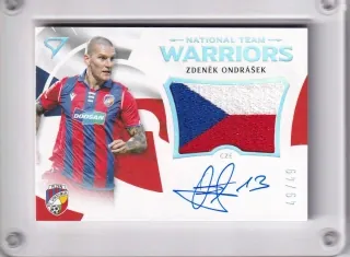 Zdeněk Ondrášek SportZoo 2020-21 II.série National Team Warriors Auto Flag /49 č.WR12
