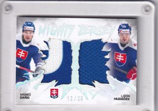 Marko Daňo -Libor Hudáček SportZoo Hokejové Slovensko 2026 Mighty Jersey Dual /20 č.MJD-DH
