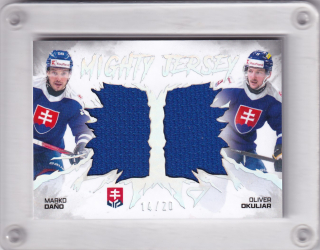 Marko Daňo -Oliver Okuliar SportZoo Hokejové Slovensko 2026 Mighty Jersey Dual /20 č.MJD-DO