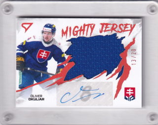 Oliver Okuliar SportZoo Hokejové Slovensko 2026 Mighty Jersey AUTO /20 č.MJS-OO