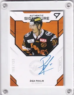Pavlin Žiga SportZoo Tipos extraliga 2020-21 Authentic Signature Level 1 - /130 č.SL1-07
