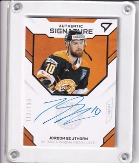 Southorn Jordon SportZoo Tipos extraliga 2020-21 Authentic Signature Level 1 - /130 č.SL1-18