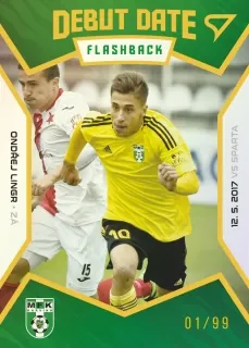 Lingr Ondřej SportZoo Fortuna Liga 2021-22  II.série Debut Date Flashback /99 č.DF6