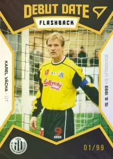 Vácha Karel SportZoo Fortuna Liga 2021-22  II.série Debut Date Flashback /99 č.DF7