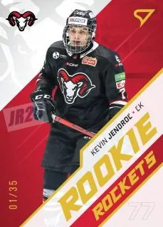 Jendroľ Kevin SportZoo Tipos Extraliga 2021-22 Rookie Rockets Gold /35 č.RR-04