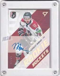 Miškuf Norbert SportZoo Tipos Extraliga 2021-22 Rookie Rockets Auto /45 č.RR-06